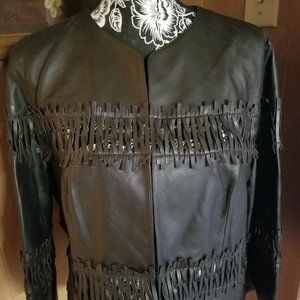 Unique Leather Jacket, Lafayette 148, Women's 14
